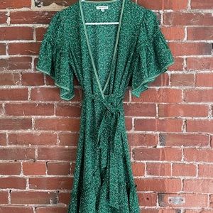 MAX STUDIO Tie-Wrap Green Dress